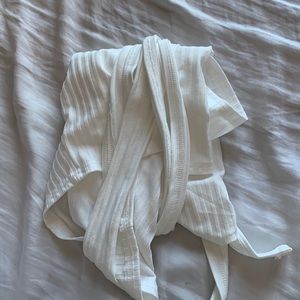 White wrap around blouse